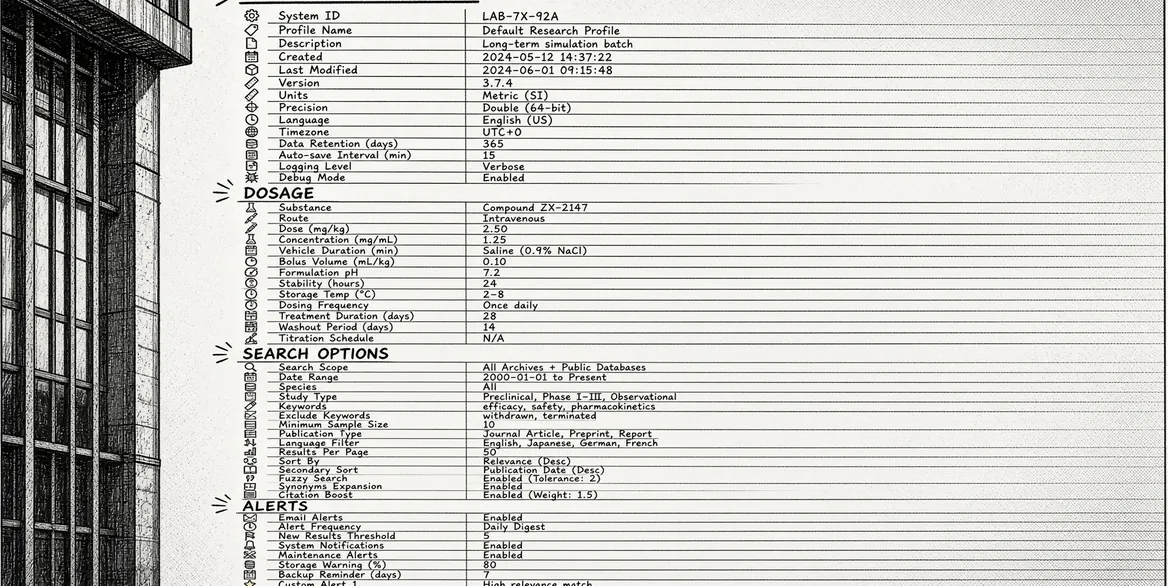 Sketch: a long list of settings